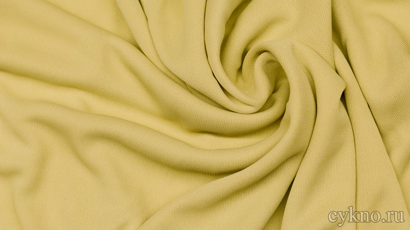 Трикотаж хлопковый бледно-желтый "Сироло"